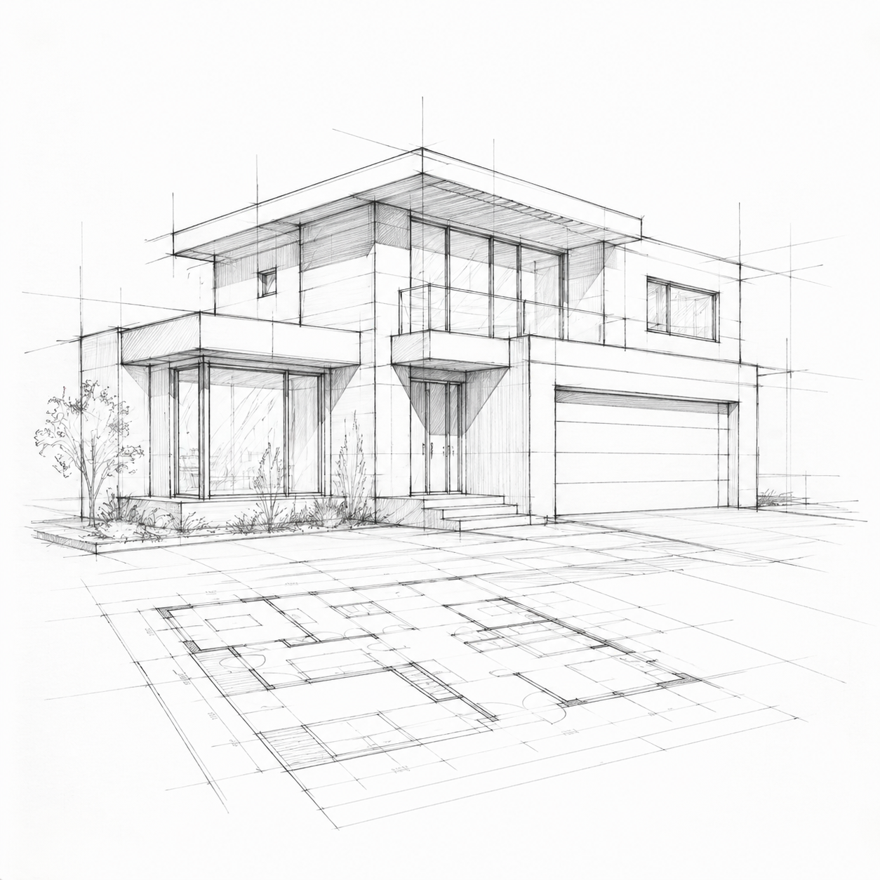 Original construction sketch